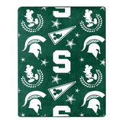 Michigan State Northwest Pennant Mickey Pillow & Silk Throw Set